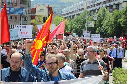 никогаш повеќе протестанти на први мај во Скопје 
