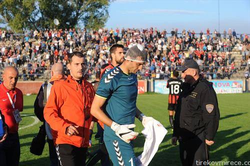 голманот на скопски Вардар Павловиќ, со дупната глава си замина од Тетово, од натпреварот против Шкендија
