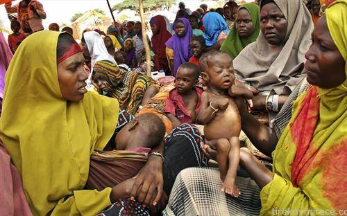 гладните деца во Сомалија и нивните мајки
