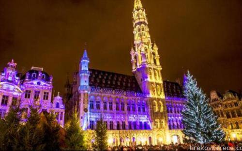 , пристигна новогодишната елка во Брисел, годинава од Литванија