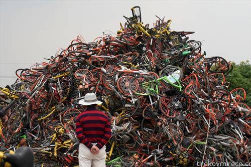 отпад за велосипеди во Шангај