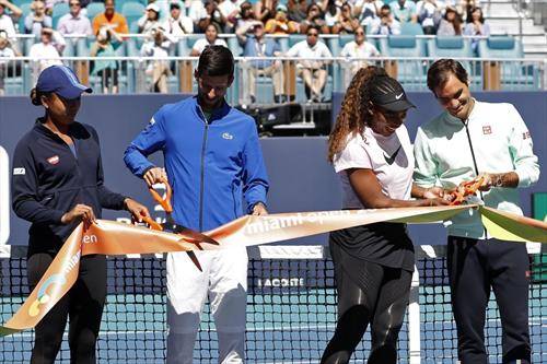 осака, ѓоковиќ, вилијамс  и федерер го отворија новиот тениски терен во Мајами
