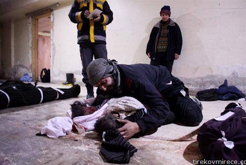 тела на мртви деца во Арбина сирија