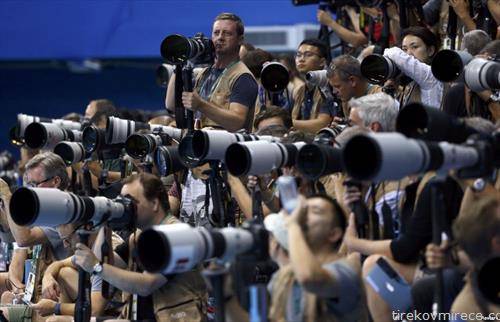 сфото-репортери  на пливачките натпревари на Олимпијадата 