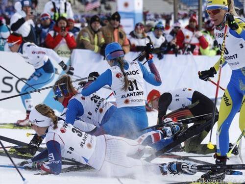 пад на стартот од скијатлонот  во Лахти на СП