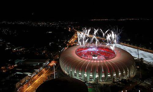 отворен стадионот во Порто Алегре каде ќе се играат натпревари од СП во фудбал во Бразил