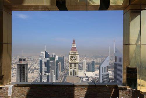 поглед од највисокиот хотел на светот 365 м   во Дубаи