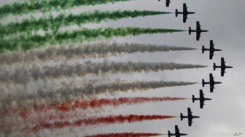 авио шоу на италијанската авијација на митинг во Австрија