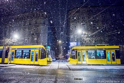 Снежни врнежи во Будимпешта