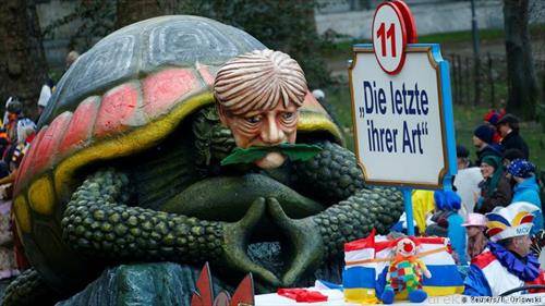 меркел како желка, на карнавал во Мајнц