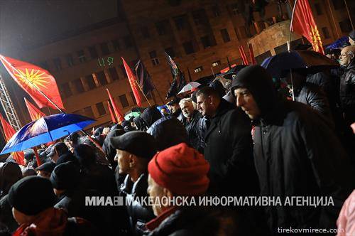 протест за зачувување на уставното име на Македонија во Скопје